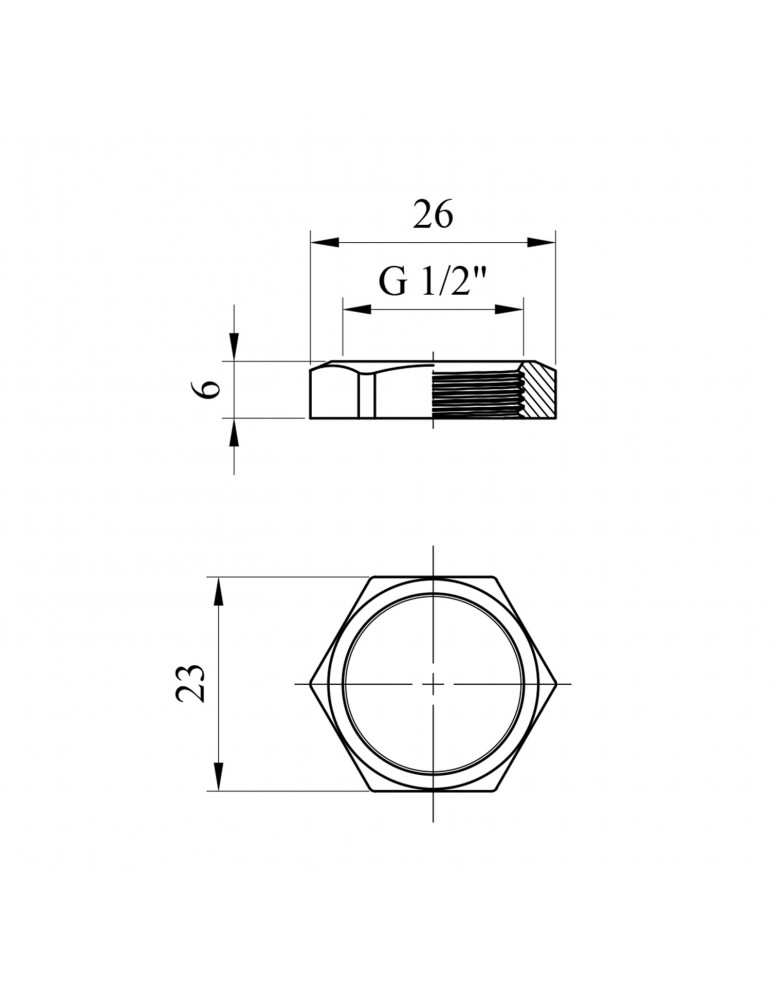 Контргайка Nikiforov 1/2" 6 мм нікель | купити | SilverGoose.com.ua.com.ua
