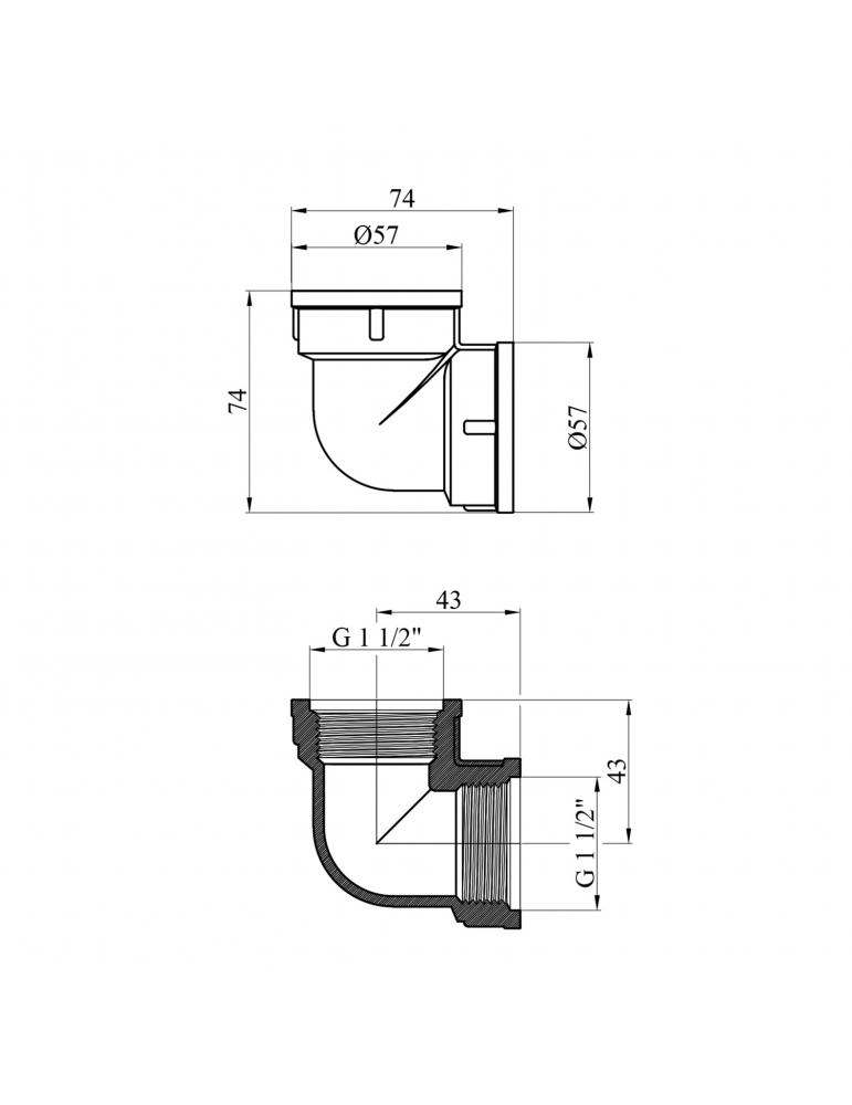 Кутник Nikiforov 1 1/2" ВВ нікель | купити | SilverGoose.com.ua.com.ua