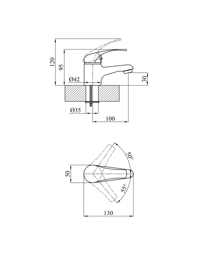 Змішувач для раковини Agua Leon - C011 | купити | SilverGoose.com.ua.com.ua