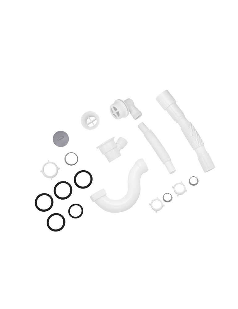 Сифон для ванни Kroner KRP - BS01 1 1/2"х40/50 мм з переливом, прямоточний | купити | SilverGoose.com.ua.com.ua