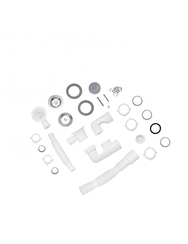 Сифон для ванни Kroner KRP - BS03 1 1/2"х40/50 мм з переливом та ревізією | купити | SilverGoose.com.ua.com.ua