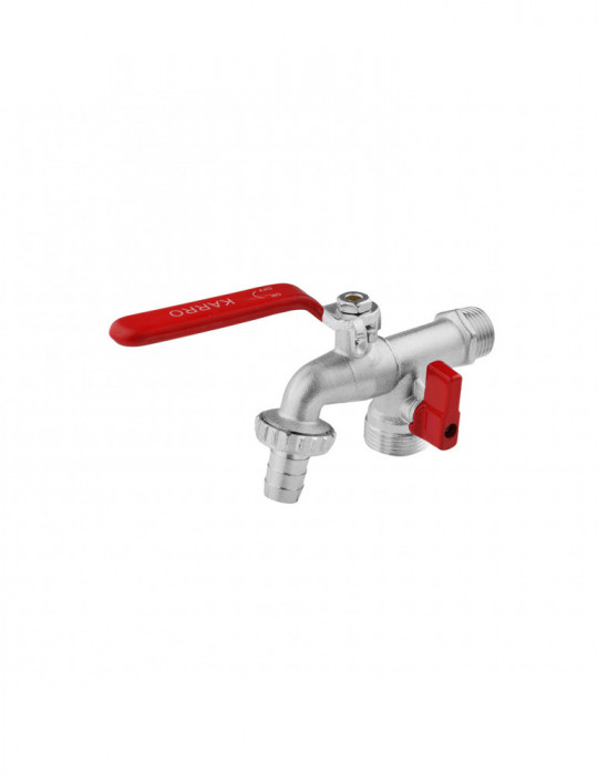 Кран для поливу Karro 1/2"x3/4" PN40 на 2 виходи KR-12014 | купити | SilverGoose.com.ua.com.ua