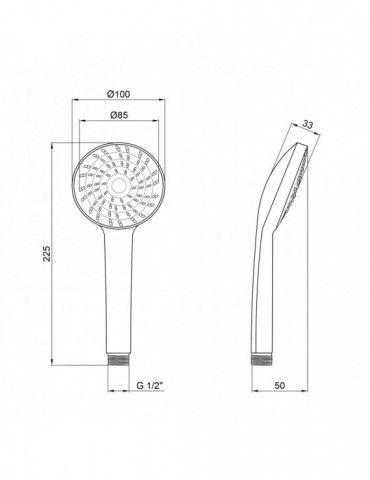 Лійка для ручного душу Kroner KRM - C718 | купити | SilverGoose.com.ua.com.ua