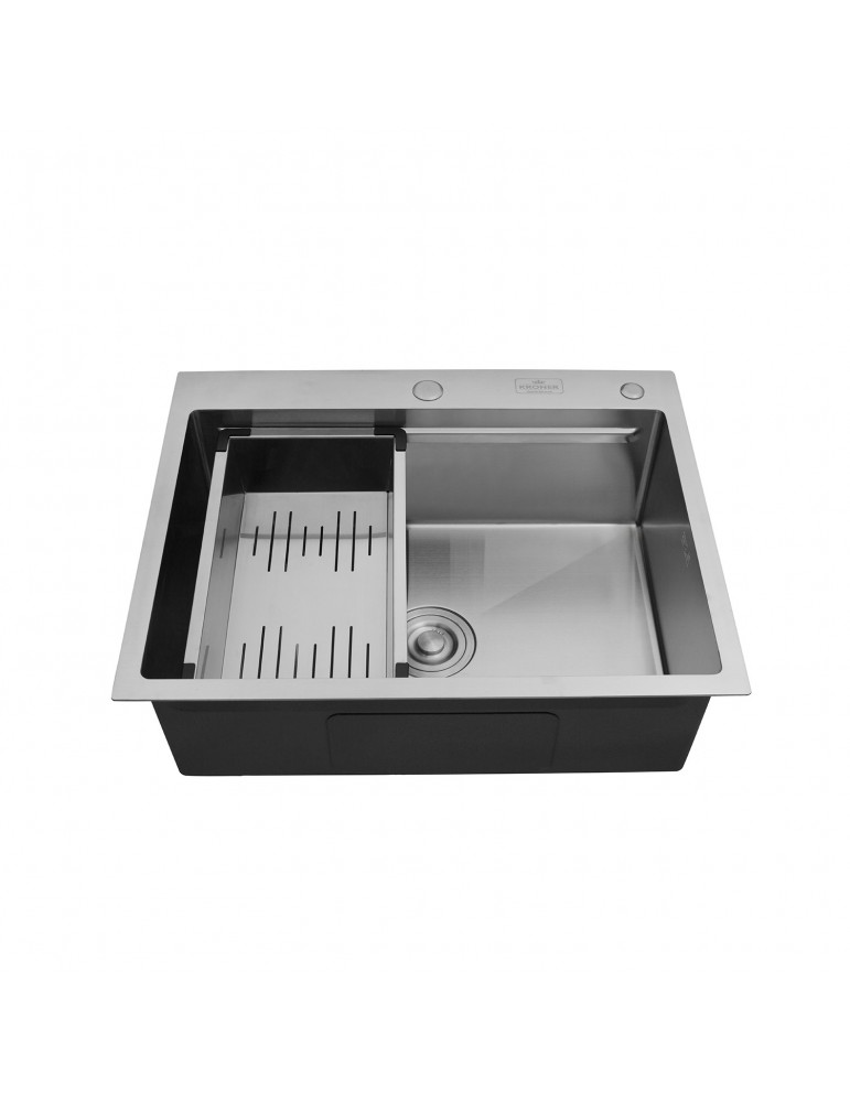 Кухонна мийка Kroner KRP Gebürstet - 6350HM (3.0/1.0 мм) | купити | SilverGoose.com.ua.com.ua