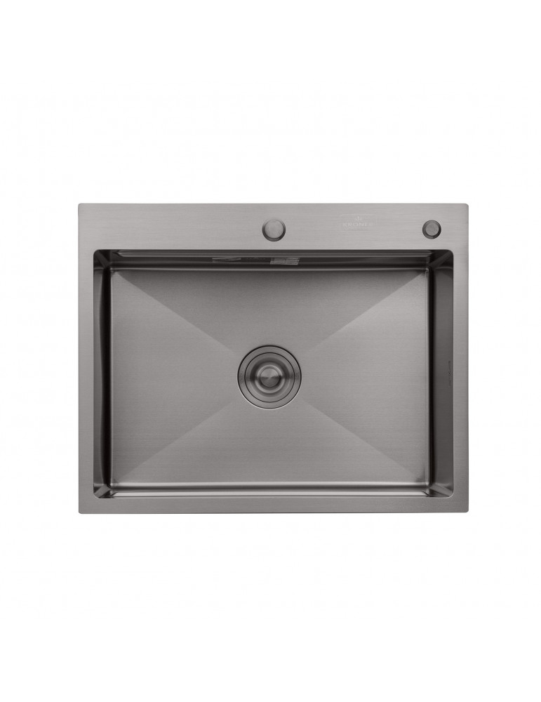Кухонна мийка Kroner KRP Schwarze - 6350HM PVD (3.0/1.0 мм) | купити | SilverGoose.com.ua.com.ua
