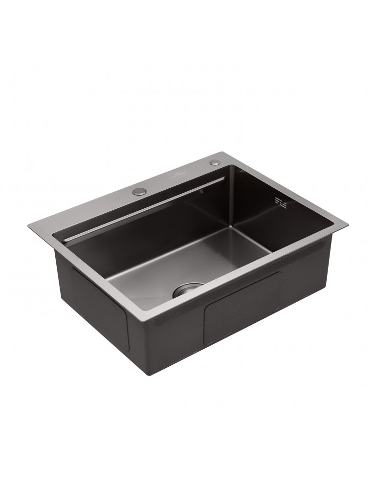 Кухонна мийка Kroner KRP Schwarze - 6350HM PVD (3.0/1.0 мм) | купити | SilverGoose.com.ua.com.ua