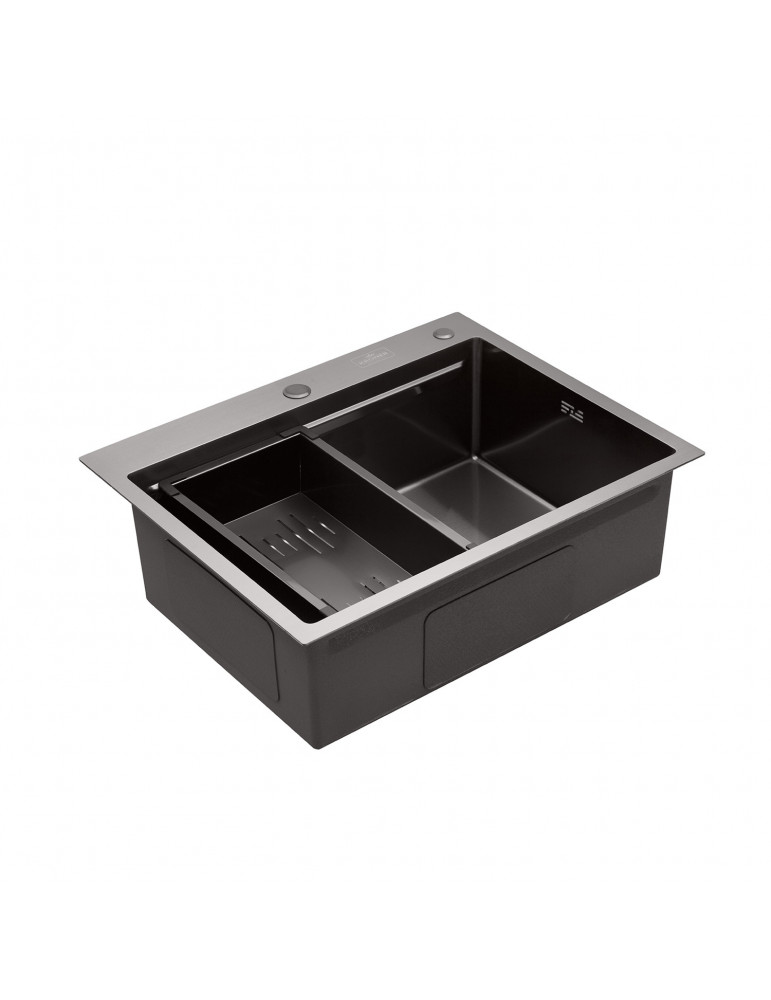 Кухонна мийка Kroner KRP Schwarze - 6350HM PVD (3.0/1.0 мм) | купити | SilverGoose.com.ua.com.ua