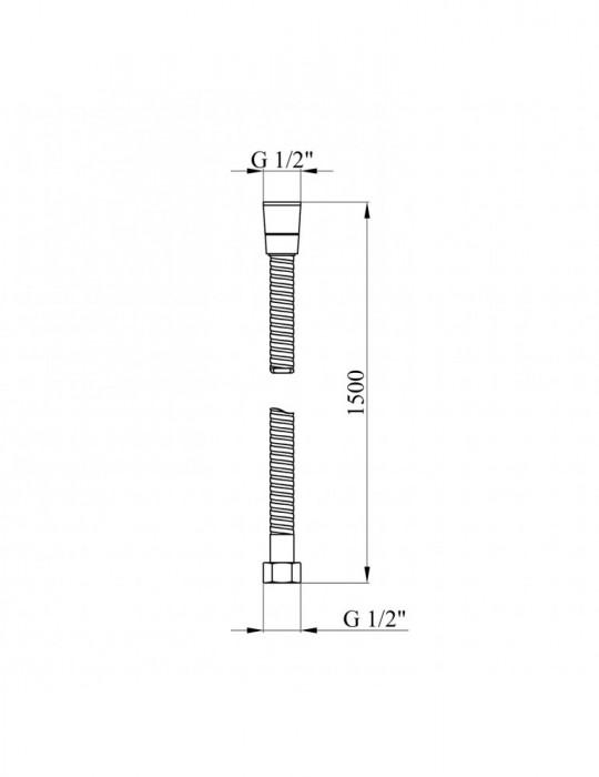 Шланг для душу Kroner KRM - 605 Anti-Twis 150 см | купити | SilverGoose.com.ua.com.ua