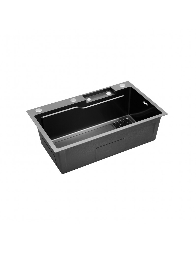 Кухонна мийка Kroner KRP Schwarze - SET7546HM PVD (3.0/0.7 мм) | купити | SilverGoose.com.ua.com.ua