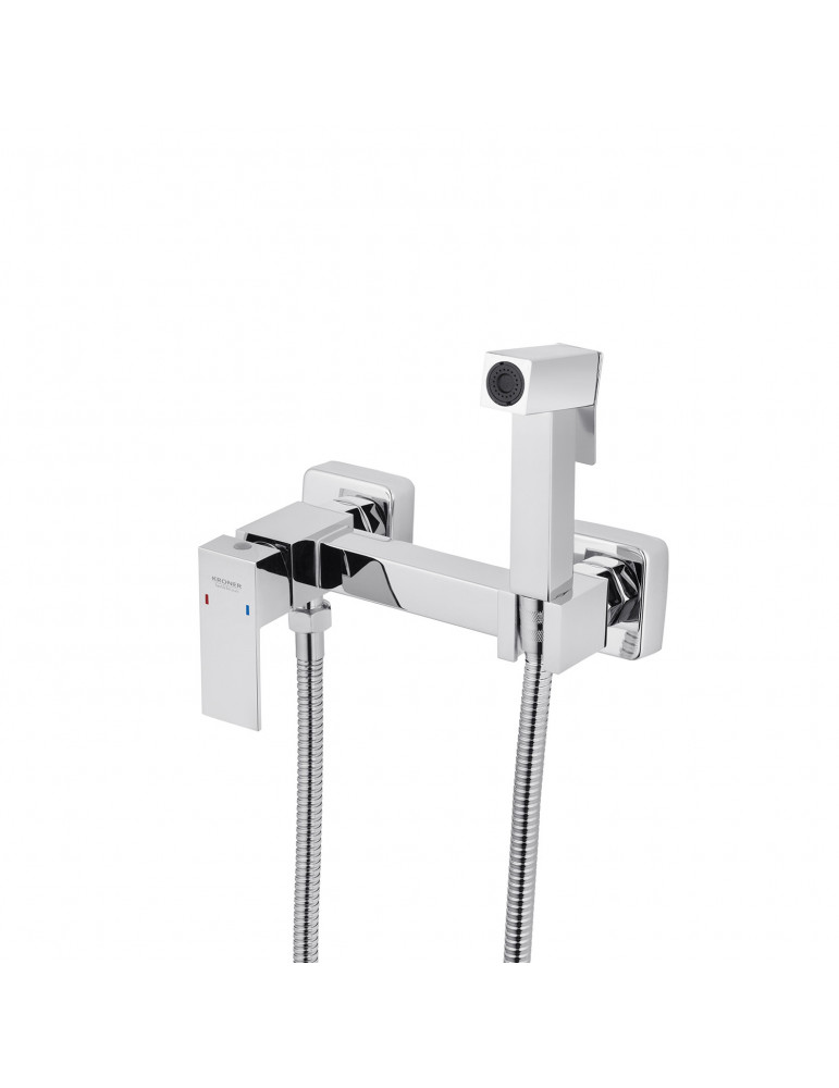 Набір для гігієнічного душу зі змішувачем Kroner KRP Edelstahl Kubus - CHR052 | купити | SilverGoose.com.ua.com.ua