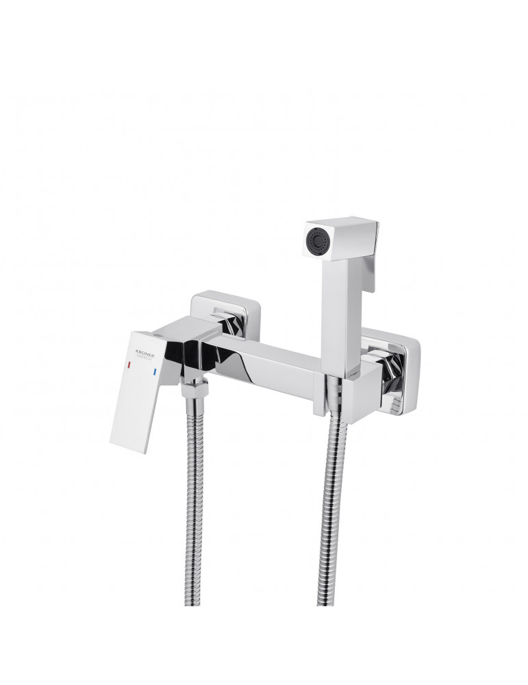 Набір для гігієнічного душу зі змішувачем Kroner KRP Edelstahl Kubus - CHR052 | купити | SilverGoose.com.ua.com.ua