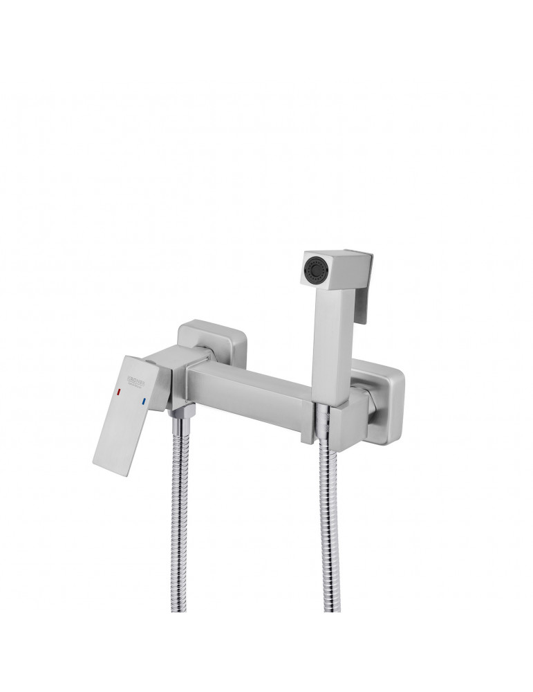 Набір для гігієнічного душу зі змішувачем Kroner KRP Edelstahl Kubus - ESG052 | купити | SilverGoose.com.ua.com.ua
