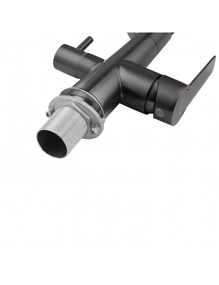 Змішувач для кухні з підключенням до фільтра Kroner KRP Edelstahl Klassisch - PVD03817BLK | купити | SilverGoose.com.ua.com.ua