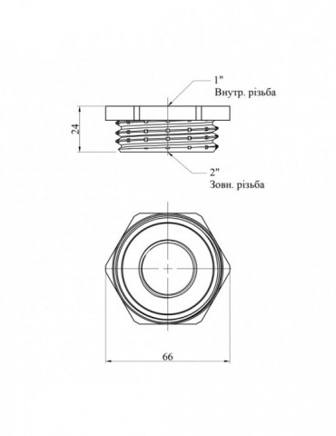 Футорка Nikiforov 1"х2" ВЗ нікель | купити | SilverGoose.com.ua.com.ua