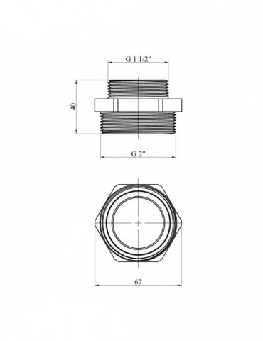 Ніпель перехідний Nikiforov 1 1/2"х2" ЗЗ нікель | купити | SilverGoose.com.ua.com.ua