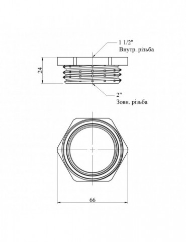 Футорка Nikiforov 1 1/2"х2" ВЗ нікель | купити | SilverGoose.com.ua.com.ua