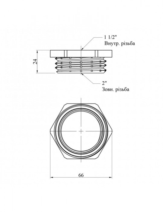 Футорка Nikiforov 1 1/2"х2" ВЗ нікель | купити | SilverGoose.com.ua.com.ua