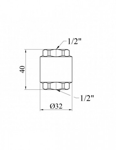 Зворотний клапан STA "Premium" (DN) 15 ВВ з латунним штоком | купити | SilverGoose.com.ua.com.ua