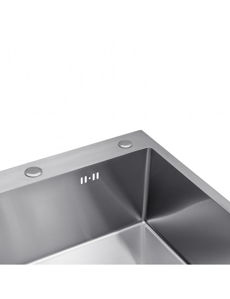 Кухонна мийка Kroner KRP Derby - 6050HM Brush (2,5/0,5 мм) | купити | SilverGoose.com.ua.com.ua