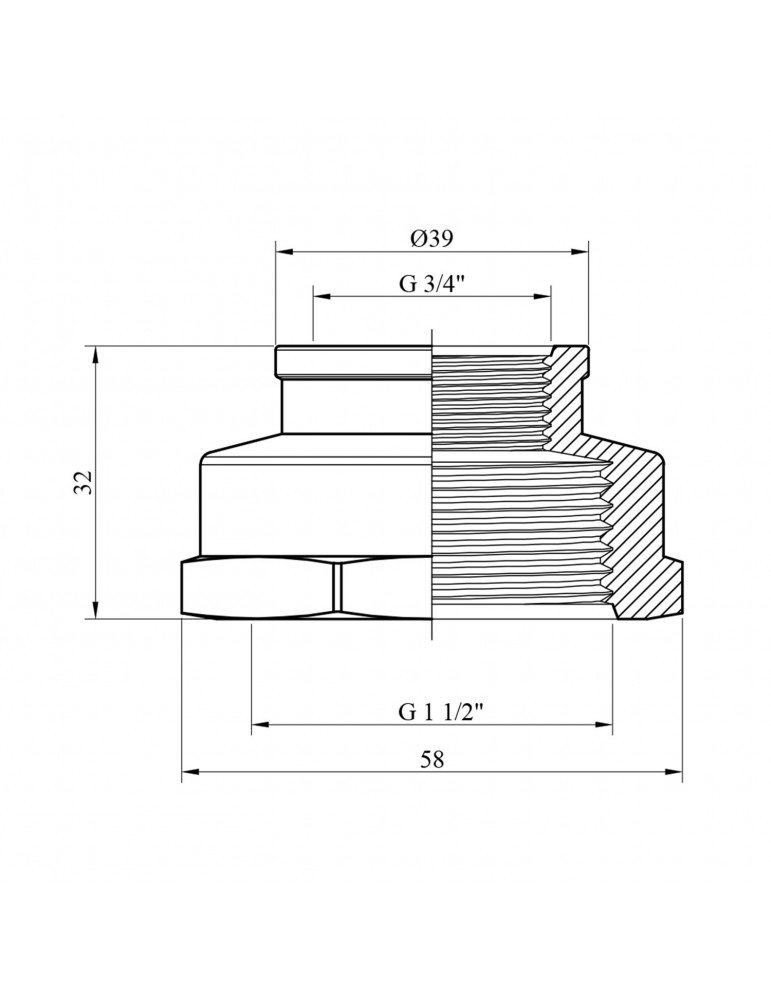 Муфта перехідна Nikiforov 1"х1 1/2" ВВ нікель | купити | SilverGoose.com.ua.com.ua