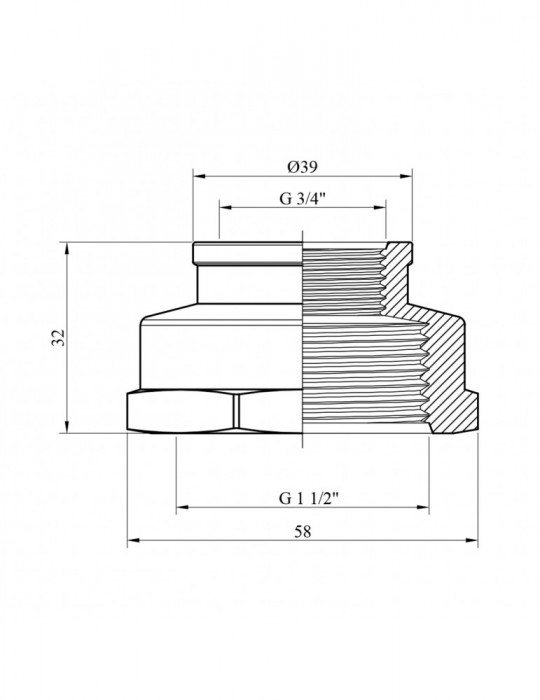 Муфта перехідна Nikiforov 1"х1 1/2" ВВ нікель | купити | SilverGoose.com.ua.com.ua