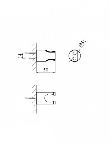 Тримач для душу Kroner KRP - SCH926 | купити | SilverGoose.com.ua.com.ua