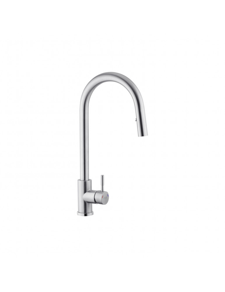 Змішувач для кухні з висувним виливом Kroner KRP Edelstahl Klassisch - ESG03915 | купити | SilverGoose.com.ua.com.ua
