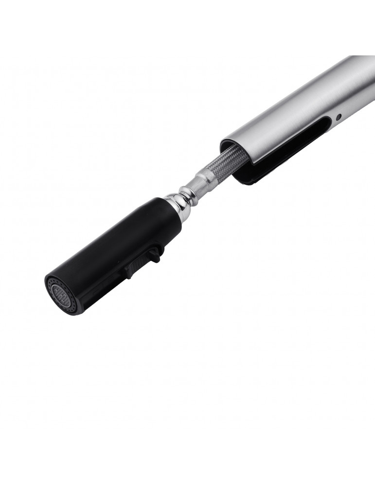 Змішувач для кухні з висувним виливом Kroner KRP Edelstahl Klassisch - ESG03915 | купити | SilverGoose.com.ua.com.ua