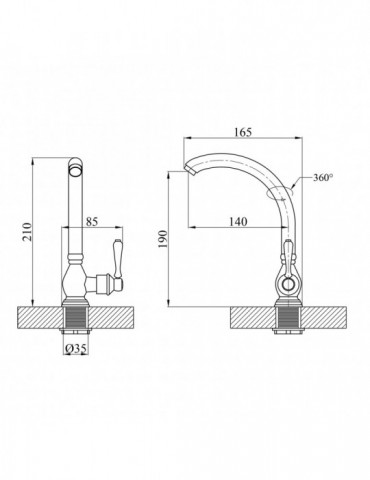 Кран на одну воду Agua Toledo - C092 | купити | SilverGoose.com.ua.com.ua