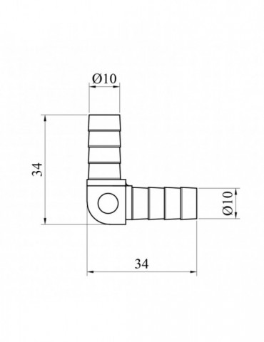 Кутник з'єднувальний LexLine D10 латунний УК1691 | купити | SilverGoose.com.ua.com.ua