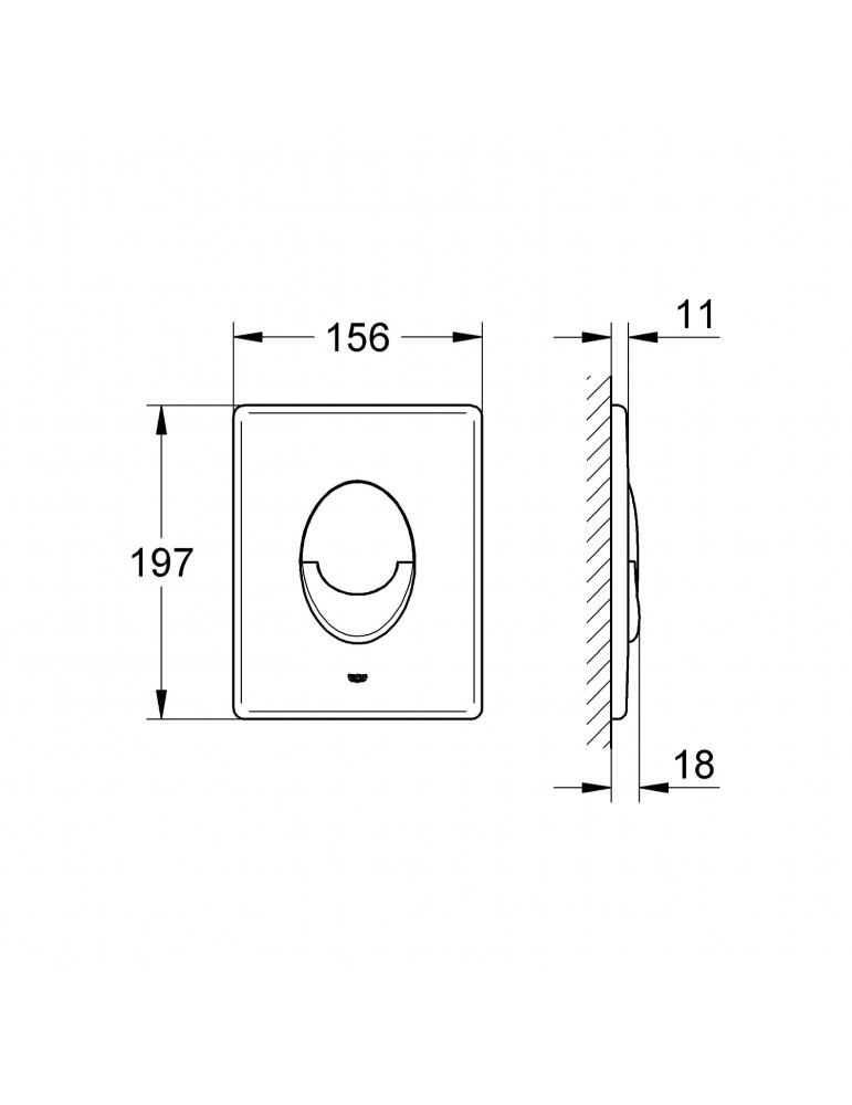 Панель змиву для унітазу Grohe Skate Air 38505000 | купити | SilverGoose.com.ua.com.ua