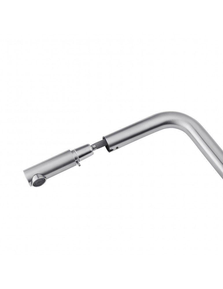 Змішувач для кухні з висувним виливом Kroner KRP Edelstahl Klassisch - ESG03917 | купити | SilverGoose.com.ua.com.ua