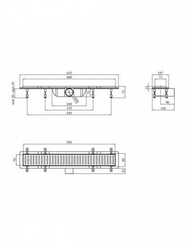 Трап лінійний Kroner KRP Harz SCH60 Sektion Schwarz | купити | SilverGoose.com.ua.com.ua