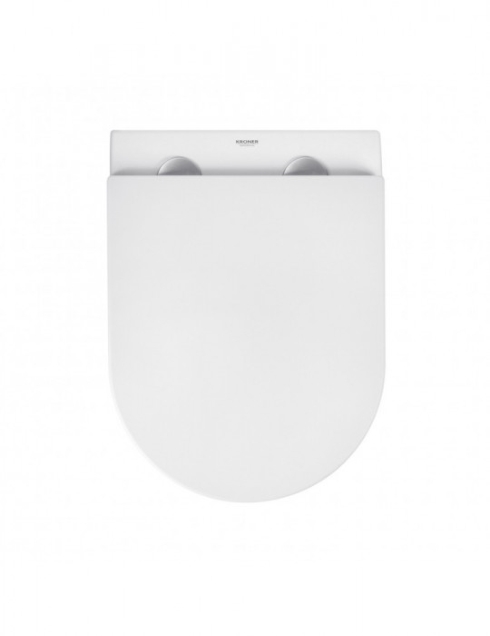 Унітаз підвісний Kroner Harz WHI493736 RIMLESS безобідковий з сидінням Slim Duroplast / Soft-close / Quick relase | купити | Sil
