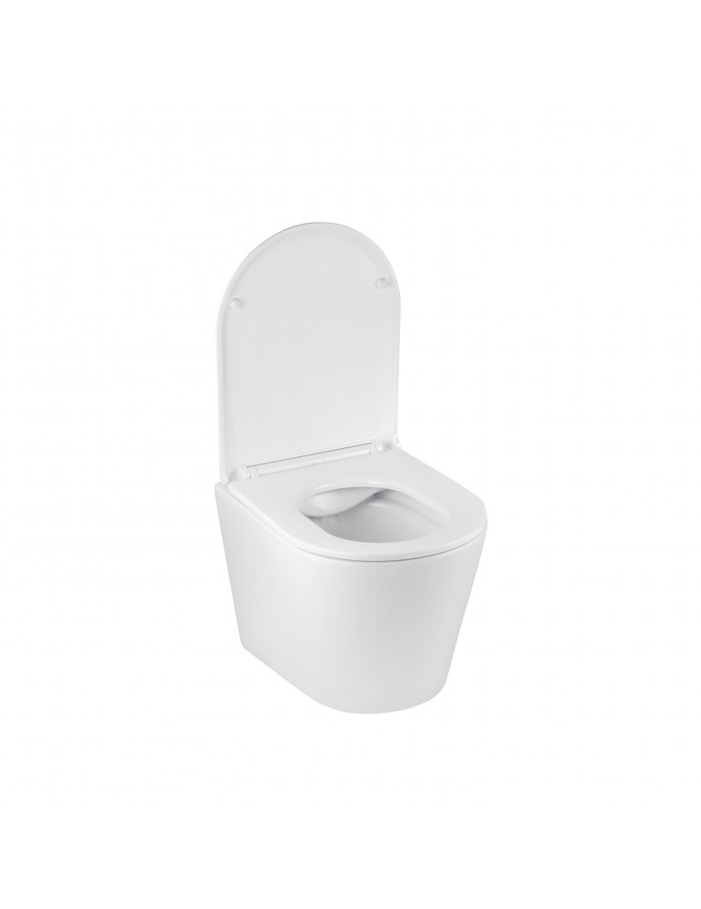 Унітаз підвісний Kroner Armada WHI513636 RIMLESS безобідковий з сидінням Slim Duroplast / Soft-close / Quick relase | купити | S