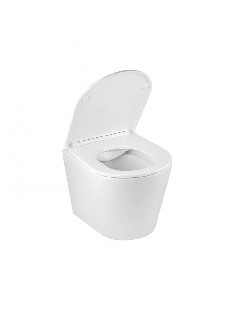Унітаз підвісний Kroner Armada WHI513636 RIMLESS безобідковий з сидінням Slim Duroplast / Soft-close / Quick relase | купити | S