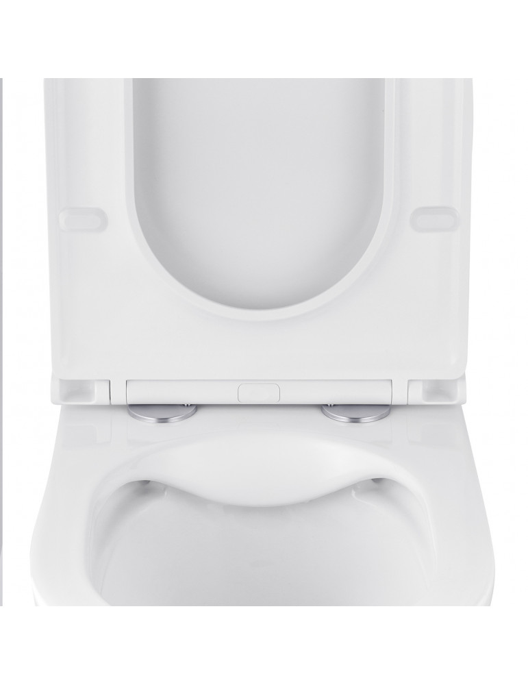 Унітаз підвісний Kroner Armada WHI513636 RIMLESS безобідковий з сидінням Slim Duroplast / Soft-close / Quick relase | купити | S