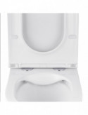 Унітаз підвісний Kroner Armada WHI513636 RIMLESS безобідковий з сидінням Slim Duroplast / Soft-close / Quick relase | купити | S