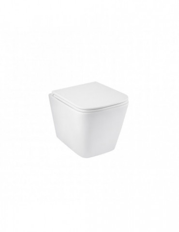 Унітаз підвісний Kroner Eifel WHI493436 RIMLESS безобідковий з сидінням Slim Duroplast / Soft-close / Quick relase