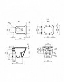 Унітаз підвісний Kroner Eifel WHI493436 RIMLESS безобідковий з сидінням Slim Duroplast / Soft-close / Quick relase | купити | Si