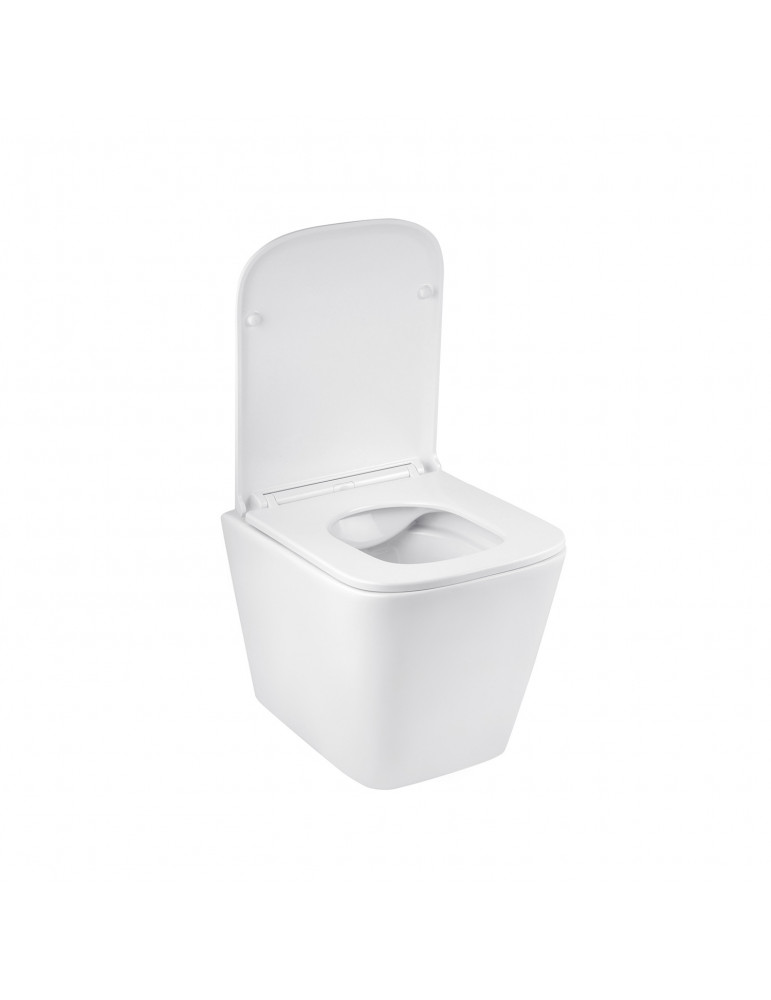 Унітаз підвісний Kroner Eifel WHI493436 RIMLESS безобідковий з сидінням Slim Duroplast / Soft-close / Quick relase | купити | Si