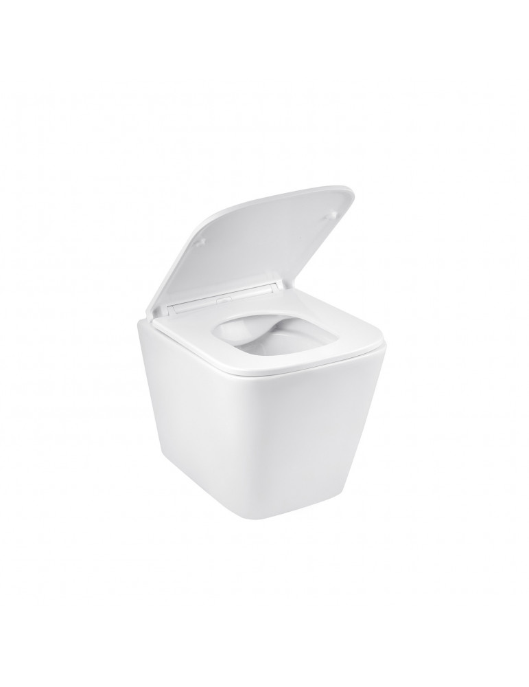 Унітаз підвісний Kroner Eifel WHI493436 RIMLESS безобідковий з сидінням Slim Duroplast / Soft-close / Quick relase | купити | Si