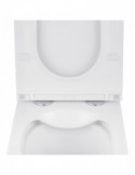 Унітаз підвісний Kroner Eifel WHI493436 RIMLESS безобідковий з сидінням Slim Duroplast / Soft-close / Quick relase | купити | Si
