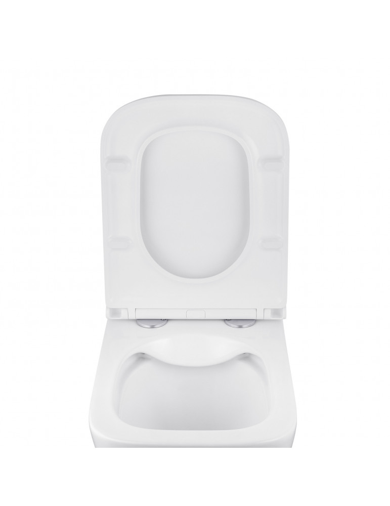 Унітаз підвісний Kroner Eifel WHI493436 RIMLESS безобідковий з сидінням Slim Duroplast / Soft-close / Quick relase | купити | Si