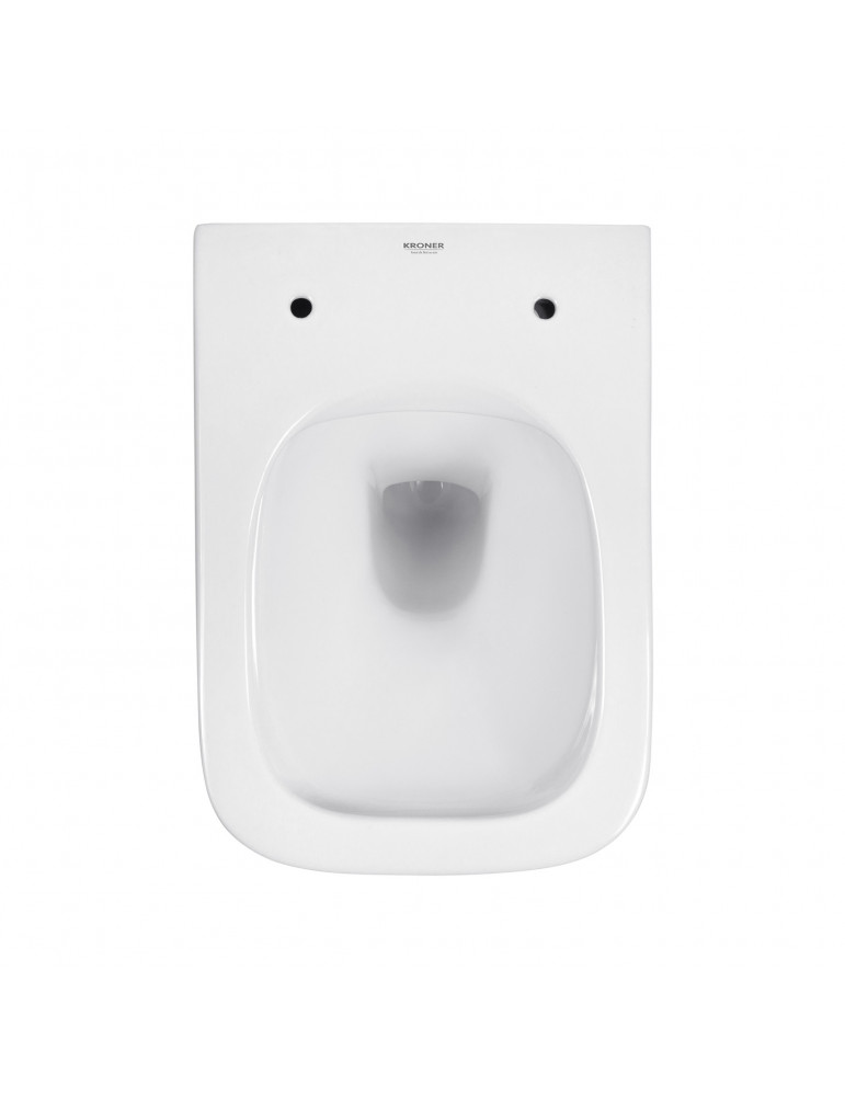 Унітаз підвісний Kroner Eifel WHI493436 RIMLESS безобідковий з сидінням Slim Duroplast / Soft-close / Quick relase | купити | Si