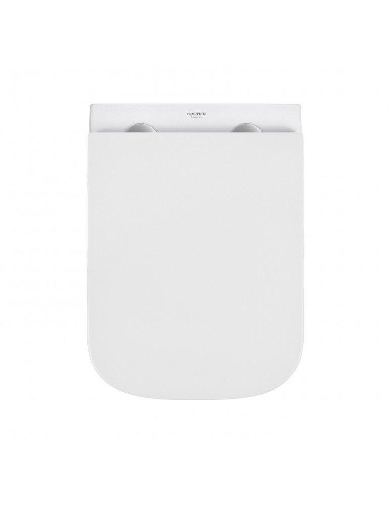 Унітаз підвісний Kroner Eifel WHI493436 RIMLESS безобідковий з сидінням Slim Duroplast / Soft-close / Quick relase | купити | Si