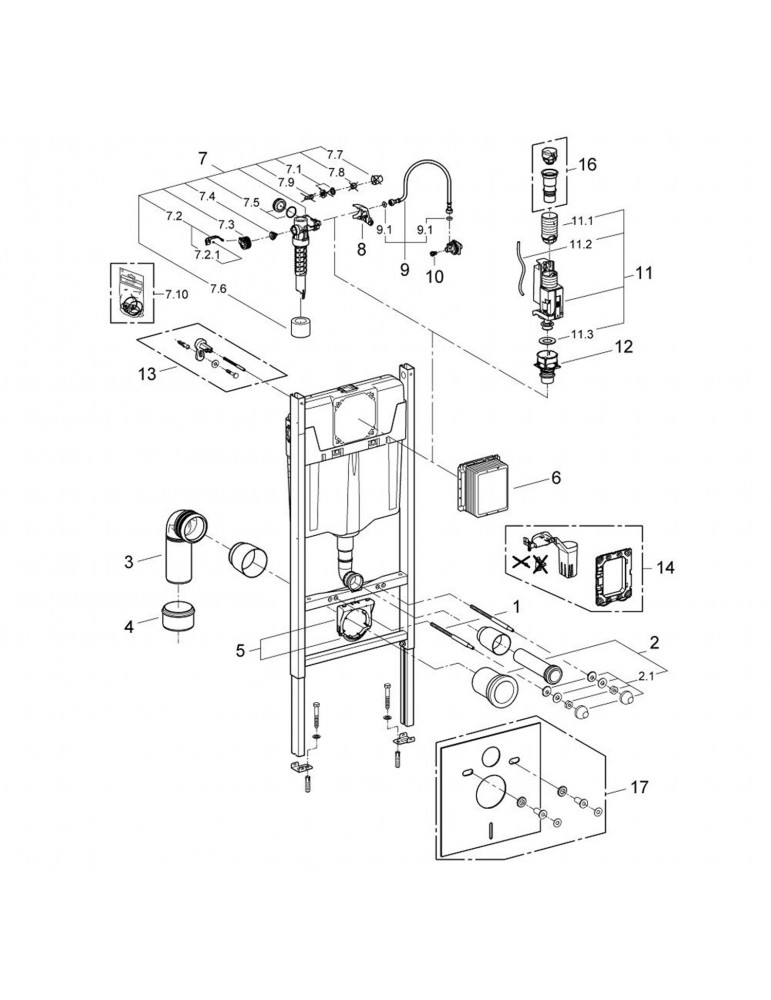 Комплект 4 в 1: Інсталяція Grohe Rapid SL 38840000 з панеллю змиву Even 38966000 + унітаз A534UF Rimless з сидінням Slim Soft Cl