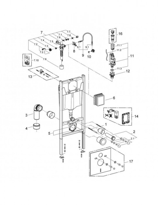 Комплект 4 в 1: Інсталяція Grohe Rapid SL 38840000 з панеллю змиву Even 38966000 + унітаз A534UF Rimless з сидінням Slim Soft Cl