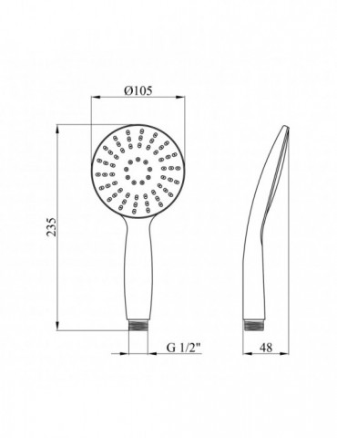 Лійка для ручного душу Kroner KRM - C720 | купити | SilverGoose.com.ua.com.ua