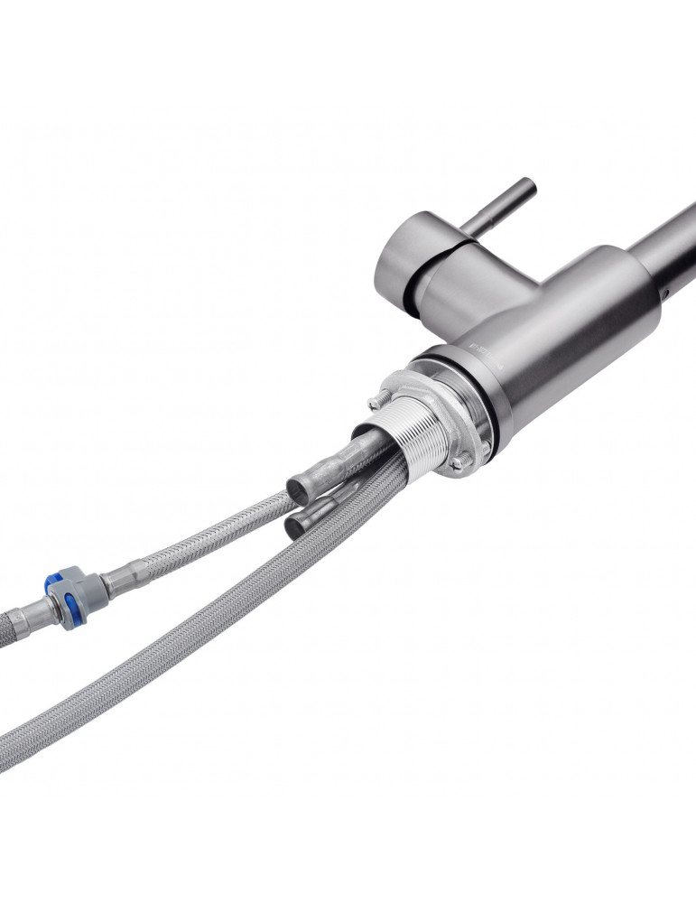 Змішувач для кухні з висувним виливом Kroner KRP Edelstahl Klassisch - PVD03915 | купити | SilverGoose.com.ua.com.ua